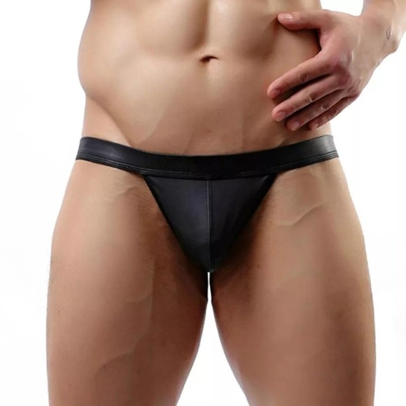 Faux Leather Jock - Black - Picture 4 of 9